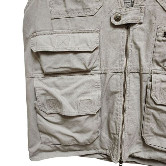 5.11 Tactical Vest Series 80001 Men L Beige Cotton Zip Hunting Shooting Conceal - Picture 4 of 15